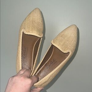 Zodiac Tan Slip-On Flats with Textured Design